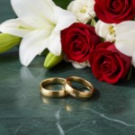 Gifteringer i gult gull 14 kt, 5 mm. GERSTNER - 28063