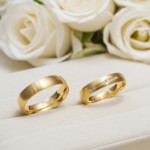 Gifteringer i gult gull 14 kt, 4.5 mm. GERSTNER - 431282