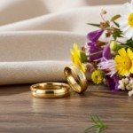 Gifteringer i gult gull 14 kt, 5 mm. GERSTNER - 282620