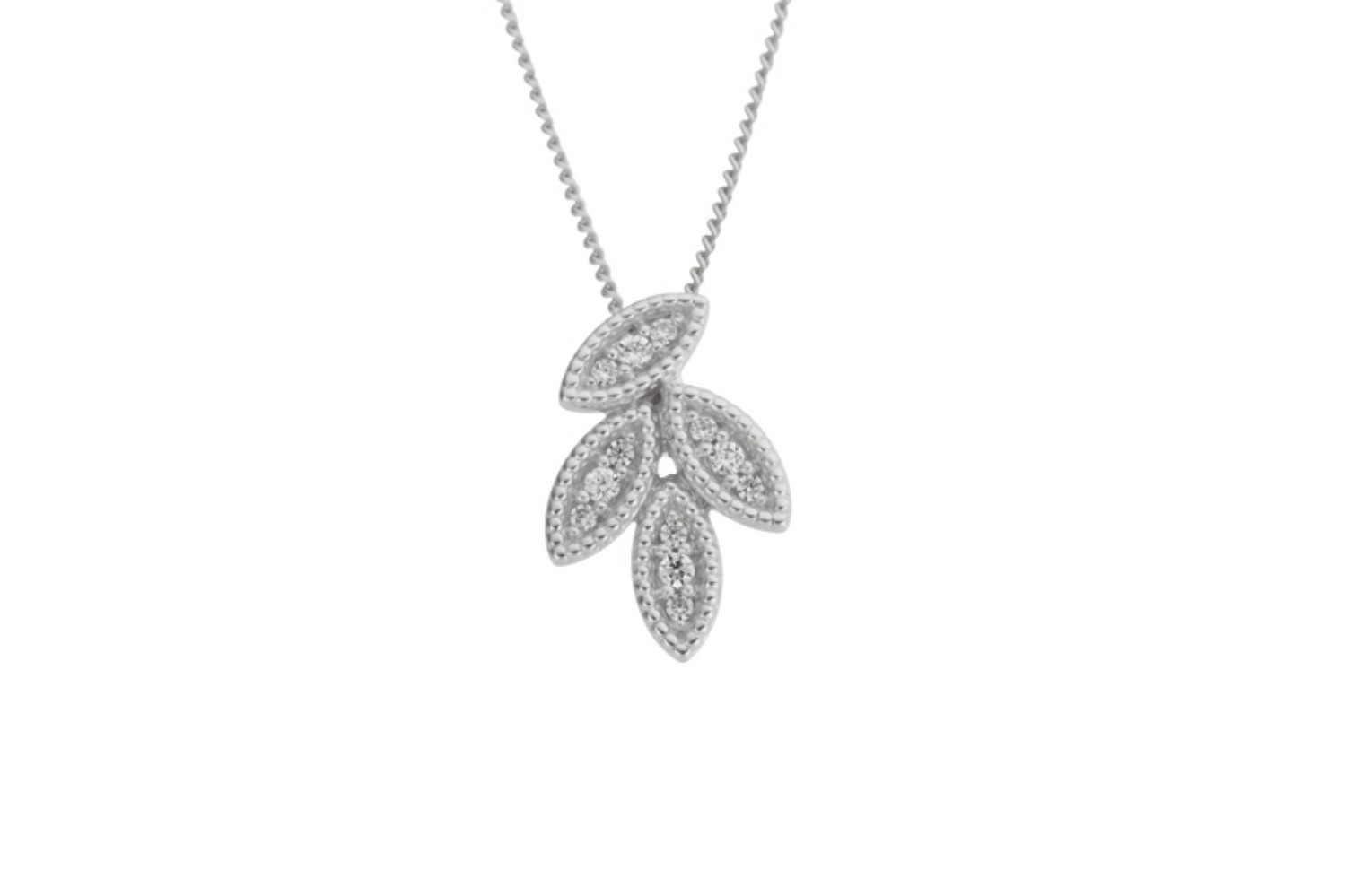 Diamantsmykke i gull 14kt med 0,080ct H/SI - BUR234351