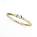 Diamantring - forlovelsesring i gult gull med 0,13 ct W-Si - Bur538278