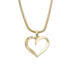 Gullhjerte i 14kt gull - Bur310555