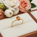 Gullring i 14kt med citrin - Bur620400gc