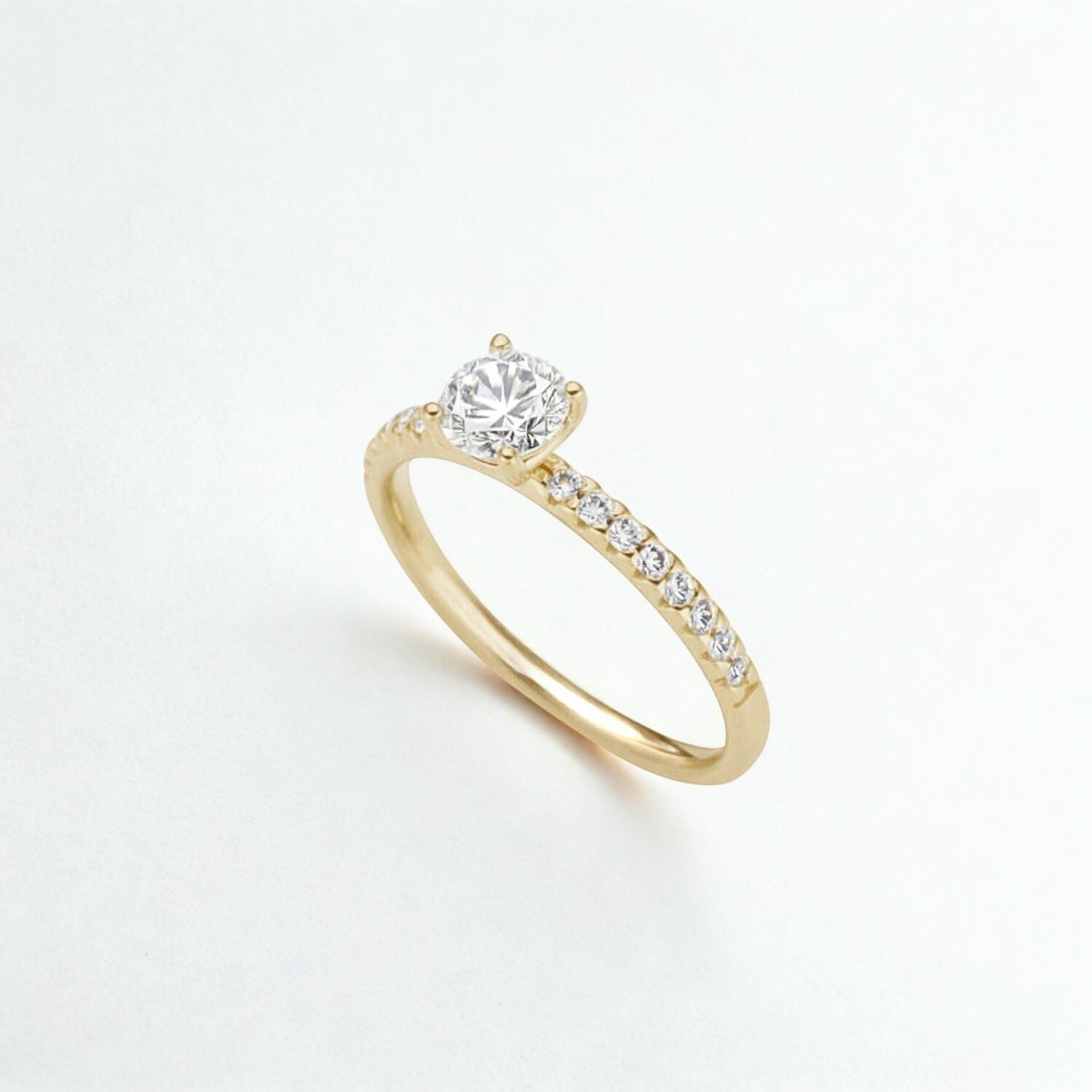 Forlovelsesring i gult gull med Lab Grown diamant 0,69ct TW-VS - Bur5Z00060