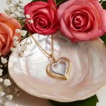 Gullhjerte i 14kt gull med 0,02ct W-P - Bur310314