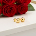 Gulløredobber. Gult gull 14 kt, 6 mm - 46943