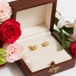 Gulløredobber, kulen er 4 mm -11013