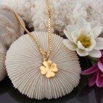 Smykke Kløver i 14kt gull - Bur310649