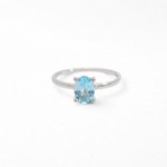 Gullring i 14kt med Topas Sky Blue Oval - Bur620400hvt