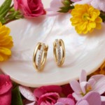 Gulløredobber Creol i gult gull 18kt med zirkonia.SVEDBOM - 01-74-311