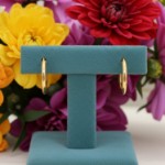 Øreringer i gult gull 14 kt, 2 mm/18mm - 46085