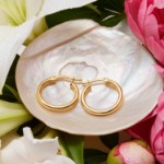 Øreringer i gult gull 14 kt, 2 mm/18mm - 46085