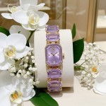 Swarovski klokke Watch Octagon cut bracelet, Purple, Champagne gold-tone finish - 5722364