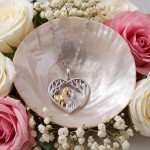 Smykke hjerte i sølv rhodinert og forgylt med zirkonia - 3050042