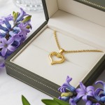 Hjerteanheng i gult gull - 52856