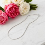 Veneziansk kjede 14kt hvitt gull 42 cm 0,7 mm - 13HV0742