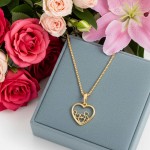 Smykke Hjerte med små hjerter i gult gull - 52793