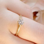 Diamantring forlovelsesring 0,40 ct  i 14kt gull. Diona -18001040