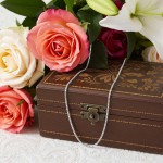 Veneziansk sølv rhodinert kjede 40 cm / 0,9 mm -121050540