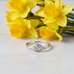 Gullring med zirkonia - COC1690