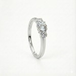 Diamantring - forlovelsesring i hvitt gull med 0,22 ct W-Si - Bur538279hv