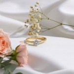 Diamantring forlovelsesring 0,40 ct i 14kt gull. Diona -18001040