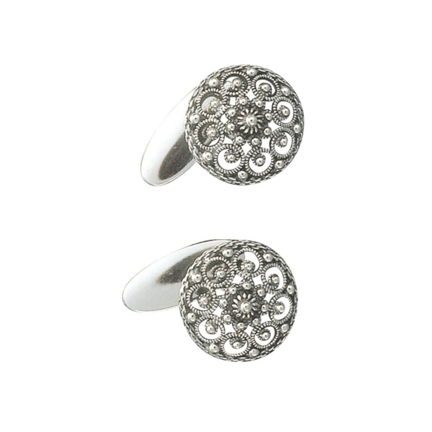 Mansjettknapper, oksidert. Graffer - 063100