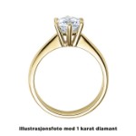 Diamantring forlovelsesring 0,50 ct i 14kt gull. Diona - 18001050