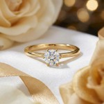 Enstens diamantring Aida med 0,25 ct i 14kt gull. TW-Si. -18016025