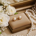 Gulløredobber med ferskvannperle-129014