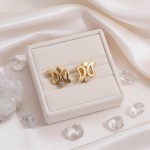 Øredobber i gult gull 14 kt, La belleza -24901406