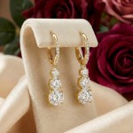 Swarovski øredobber Stilla Attract hoop earrings Round cut, White, Gold-tone plated - 5723300