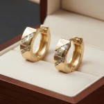 Diamantøredobber i 14kt gull med diamanter 0,16 ct W-Si - coc3700026