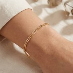 Armbånd i gult gull 14kt, 19 cm - 16999