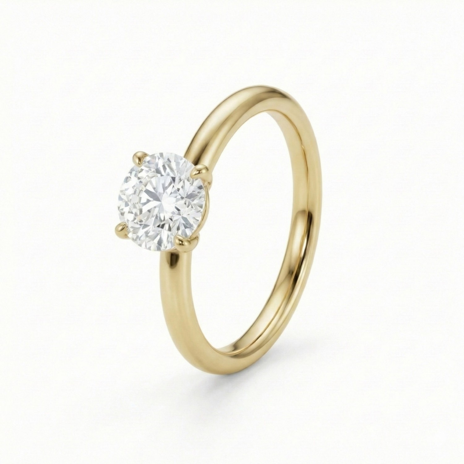 Forlovelsesring i gult gull med Lab Grown diamant 1,00ct TW-VS - Bur5Z00030
