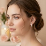 Diamantøredobber i hvitt gull 14 karat med 0,50 ct W-Si - BUR745252