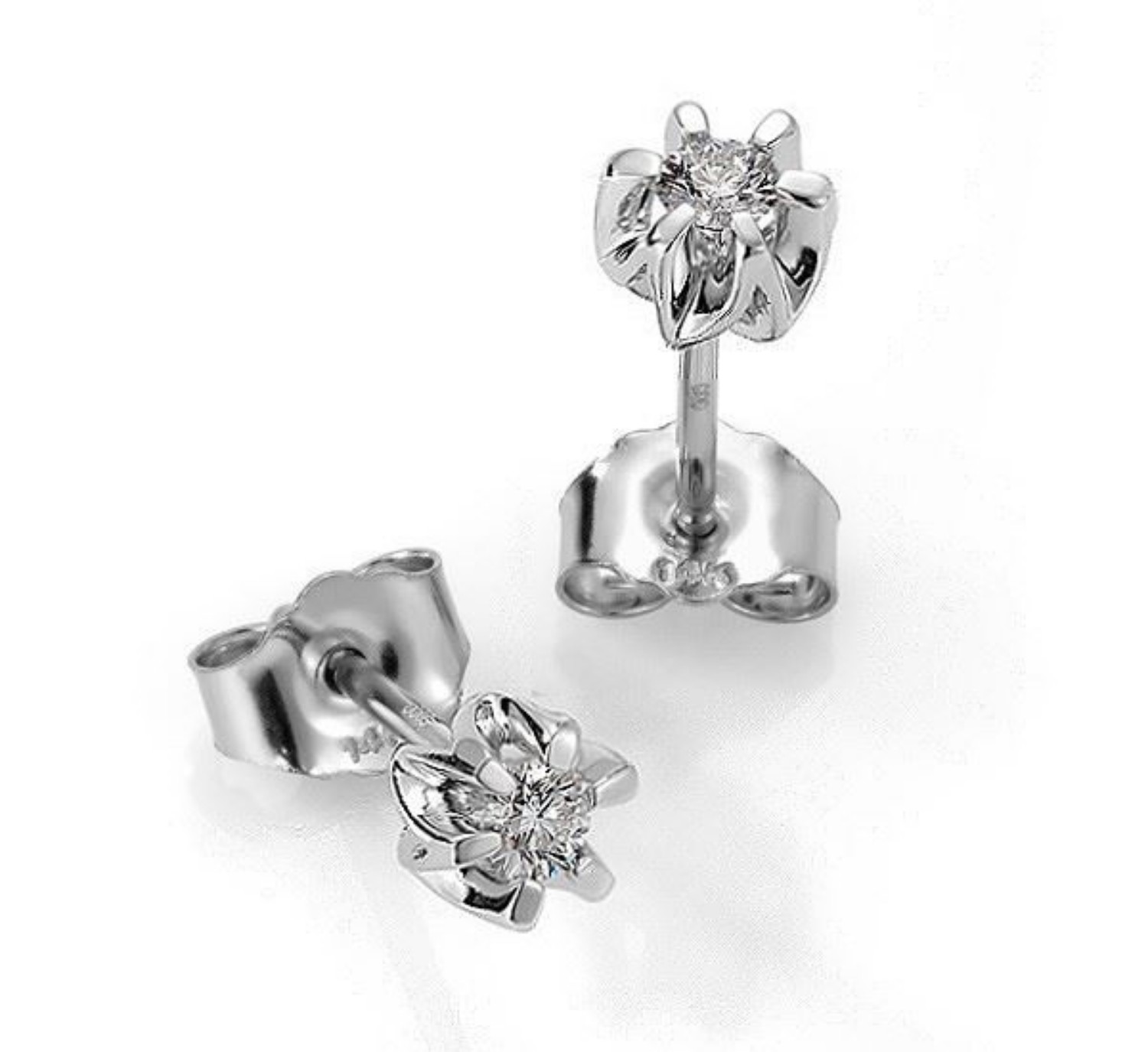 Diamantøredobber Sitara med  2/0,10 ct W-Si-422110