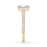 Forlovelsesring med Pricess cut  lab Grown diamant 2,00 ct. R-VS i 18kt gull - 1601-ru-prin-200-lab