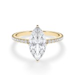 Forlovelsesring med Marquise lab Grown diamant 2,00 ct. R-VS i 18kt gull - 1601-ru-marquise-200-lab