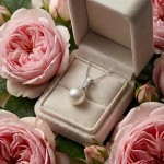 Diamantsmykke med 0,025ct W-Si og perle Fv.p. 8-8.5mm - coc4000083