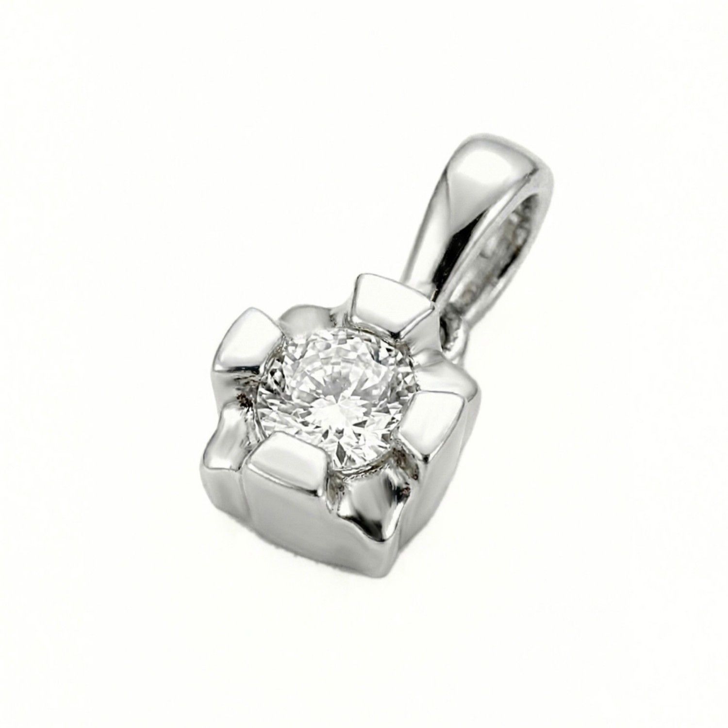 Diamantsmykke Evita i gull med 0,16 ct W-Si-50316