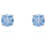 Swarovski øredobber Stilla Attract stud earrings Round cut, Blue, Rhodium plated - 5734250