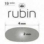 Giftering i hvitt gull 14kt, 4 mm/2 mm. RUBIN - 1940