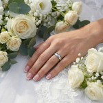 Giftering i hvitt gull 14kt, 4mm. RUBIN modell 803 - 1540