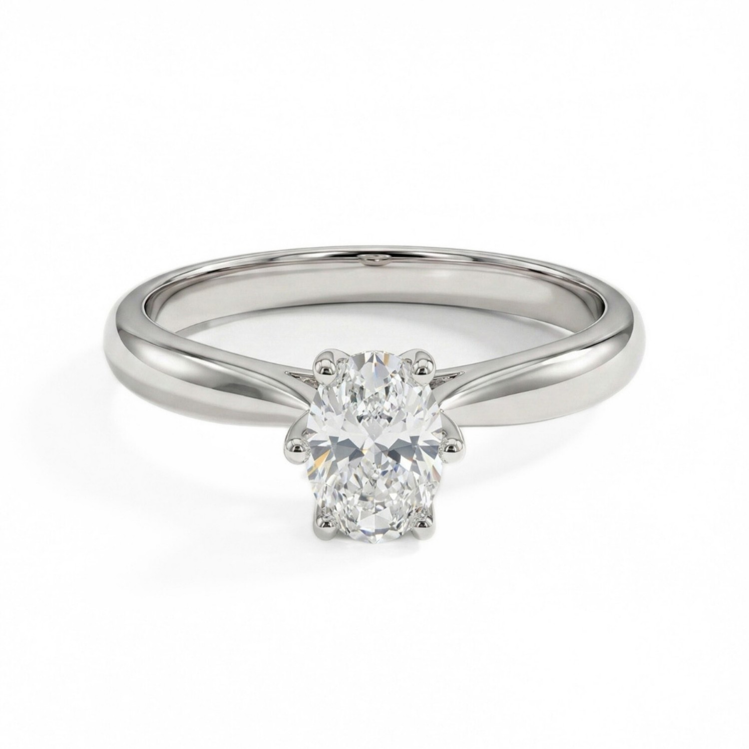 Diamantring forlovelsesring med oval diam. 0,50 ct i 14kt gull. Leticia - 1800705000