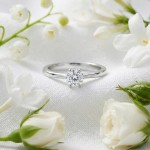 Enstens diamantring Aida med 0,40 ct i 14kt gull. TW-Si. -18016040