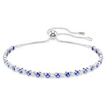 Swarovski armbånd Matrix Tennis bracelet Mixed round cuts, Blue, Rhodium plated - 5725854