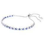 Swarovski armbånd Matrix Tennis bracelet Mixed round cuts, Blue, Rhodium plated - 5725854