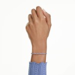 Swarovski armbånd Matrix Tennis bracelet Mixed round cuts, Blue, Rhodium plated - 5725854