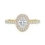 Halo diamantring  med oval diam. 0,40 ct  River (E)-Si1 (+0,13 ct) - VDA181XA040